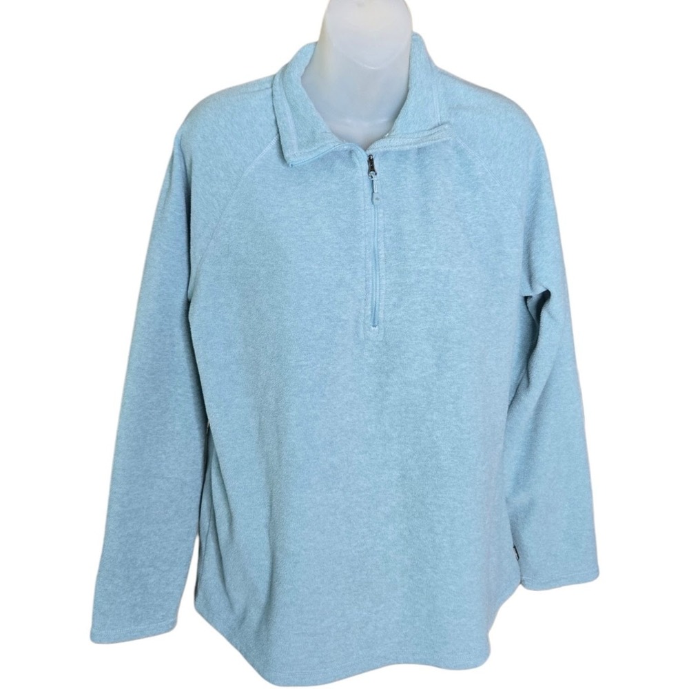 Eddie Bauer Womens Outdoors 1/4 Zip Fleece Pullover Size Large Cabin Hiking Cozy